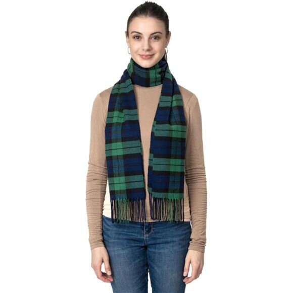 Achillea Soft & Warm Tartan Plaid Checked Cashmere Feel Winter Scarf Unisex - Picture 2 of 8